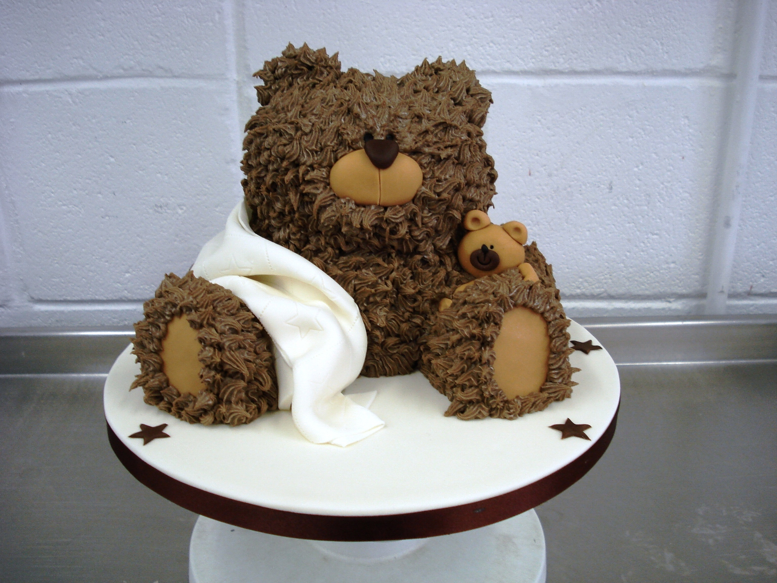 brown teddy bear cake, birthday cake edinburgh, bear cakes. helpful non hel...
